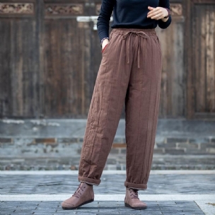 Lässige Herbst-winter-retro-stepphose Aus Baumwolle