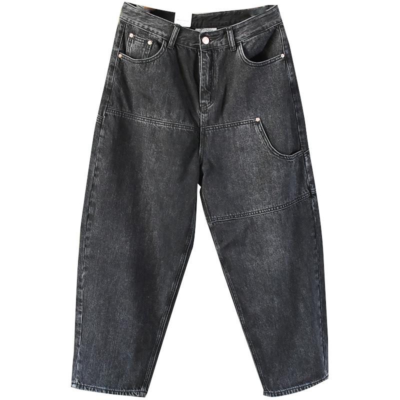 Lässige Lockere Jeanshose Mit Hoher Taille