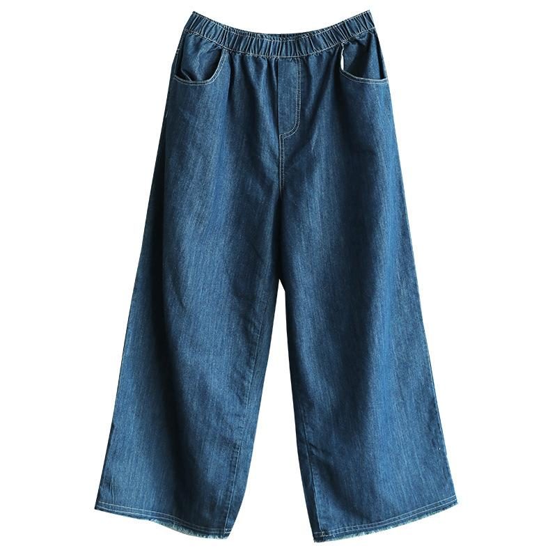 Lockere Lässige Denim-hose Mit Weitem Bein