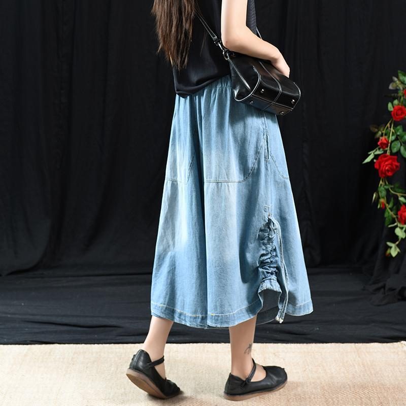 Retro Wide Leg Denim Lässige Stylische Hose L-3xl