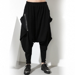 Unisex-hip-hop-hose Mit Tiefem Schritt Und Reißverschluss