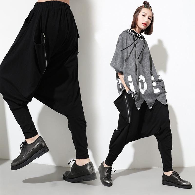 Unisex-hip-hop-hose Mit Tiefem Schritt Und Reißverschluss