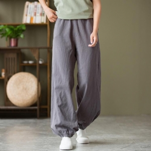 Winter-frühling-retro-loose-bloomer-leinenhose