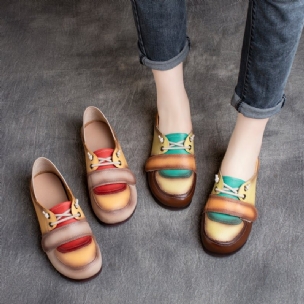 Damen Frühling Retro Lässig Farbabgestimmte Loafer