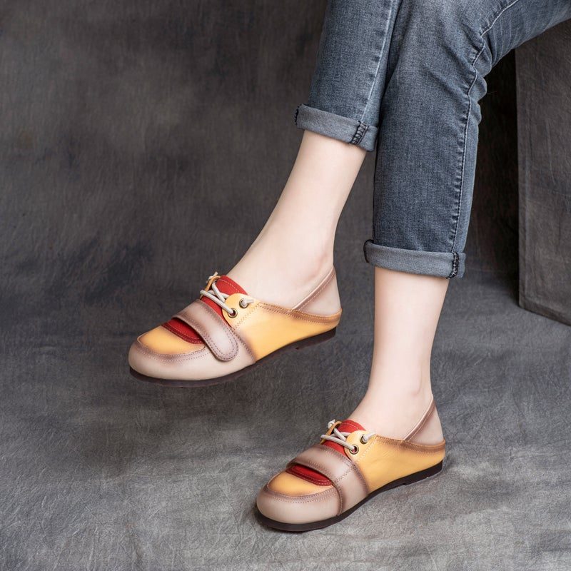 Damen Frühling Retro Lässig Farbabgestimmte Loafer