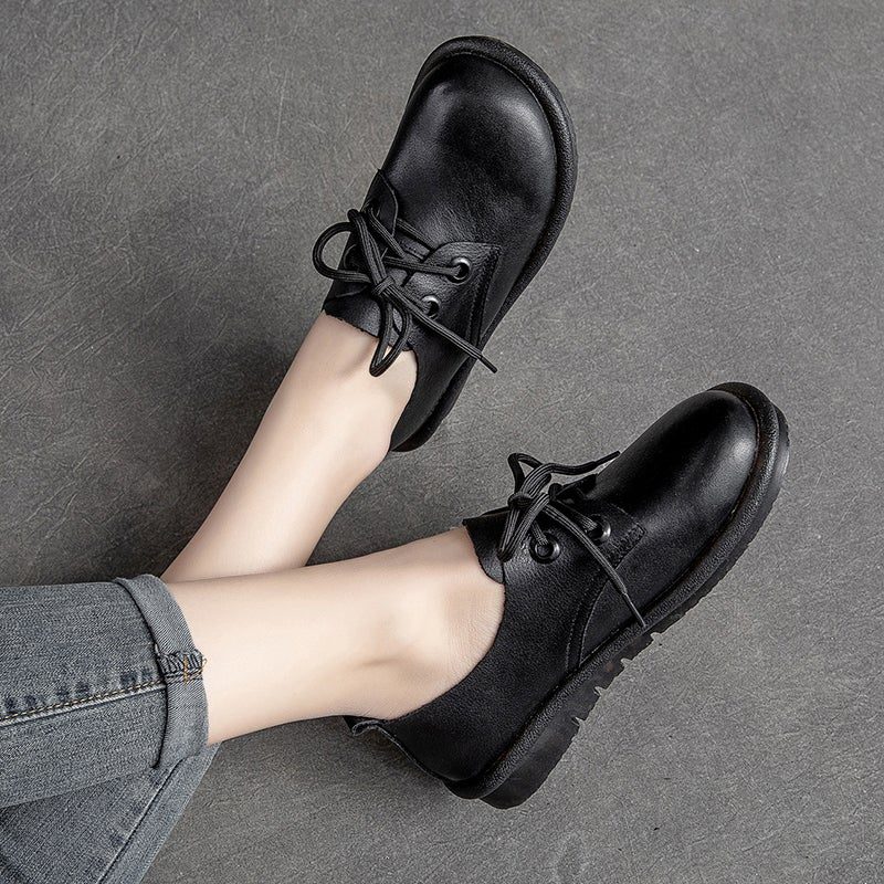 Damen Leder Handgefertigte Frühlings-casual-loafer