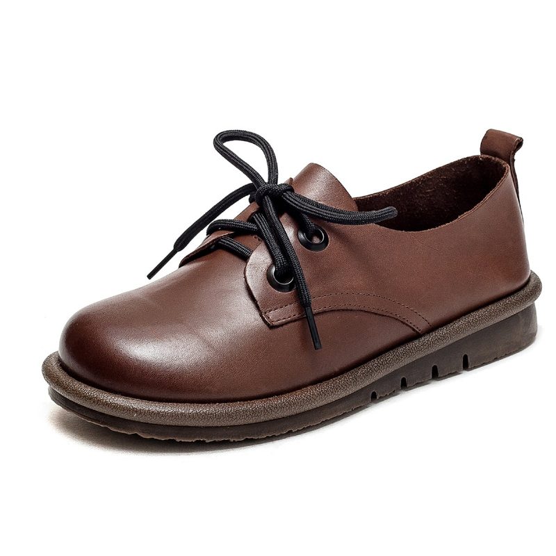 Damen Leder Handgefertigte Frühlings-casual-loafer