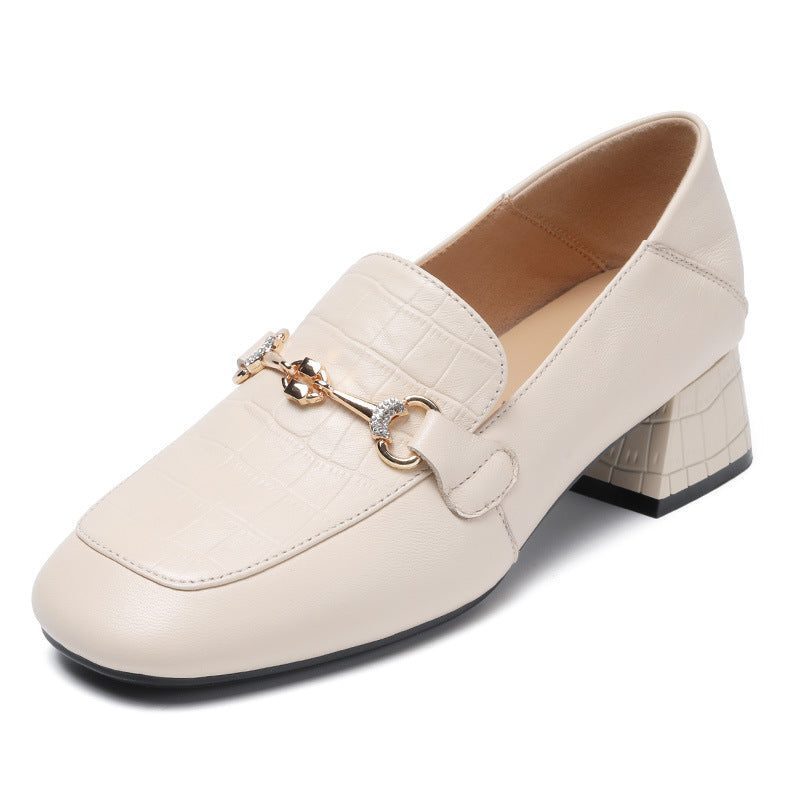 Damen Loafer Aus Schafsleder Mit Keilabsatz