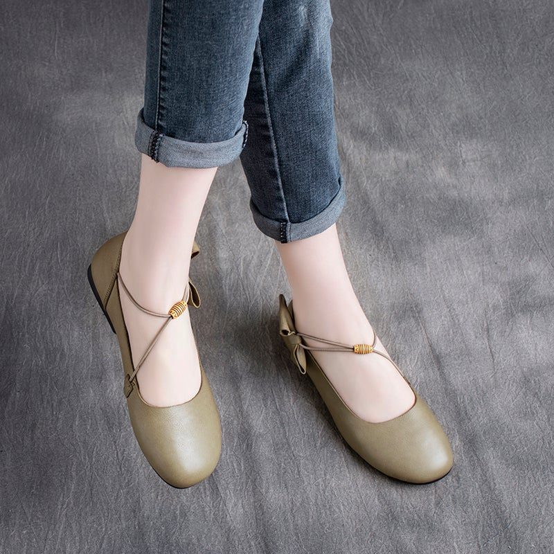 Frauen-frühlings-leder-elegante Retro Beiläufige Schuhe