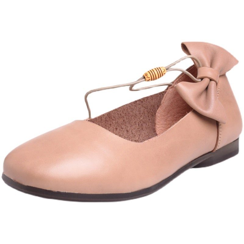 Frauen-frühlings-leder-elegante Retro Beiläufige Schuhe