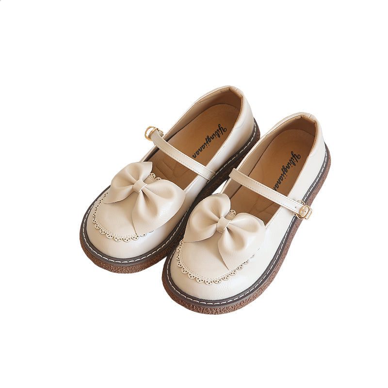 Frauen-retro-stil Bowknot Pu Casual Loafers