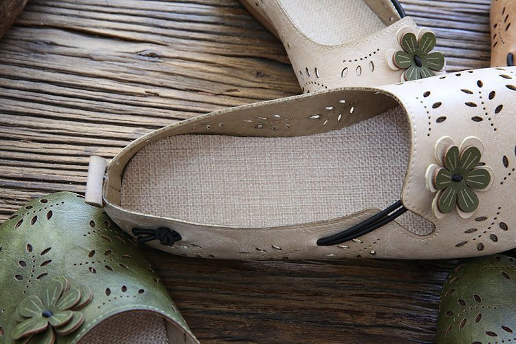 Sommer-frauen-weinlese-weiche Aushöhlen Beiläufige Schuhe