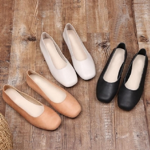 Square Toe Handmade Flats Freizeitschuhe 33-41