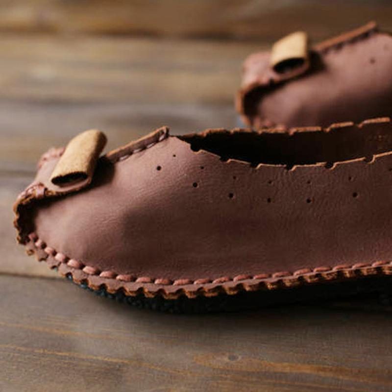 Tägliche Handgefertigte Komfortable Weiche Loafer Im Retro-stil