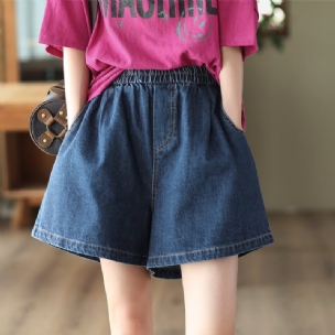 Frauen-sommer-retro-lockere Baumwoll-denim-shorts