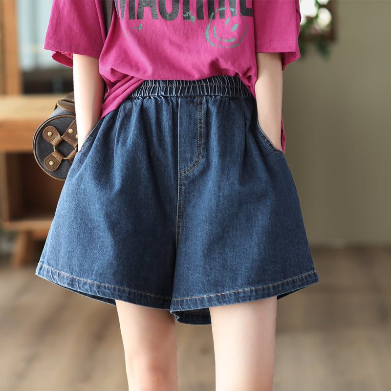 Frauen-sommer-retro-lockere Baumwoll-denim-shorts