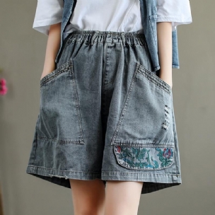 Übergröße Zerrissene Lockere Vintage-denim-shorts