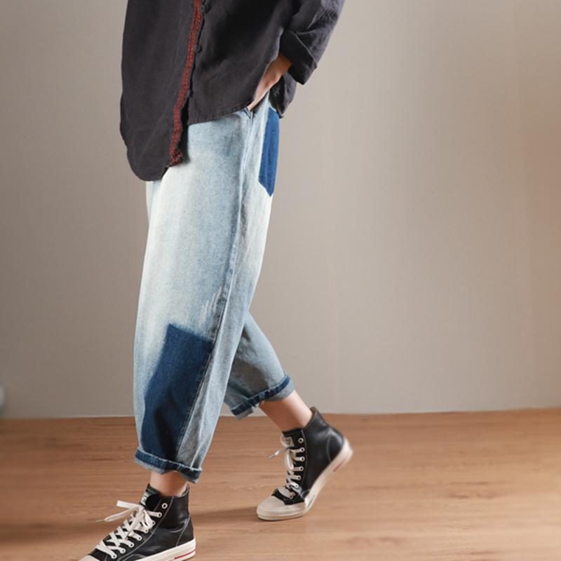 Haremsjeans Aus Leinen Mit Elastischem Bund