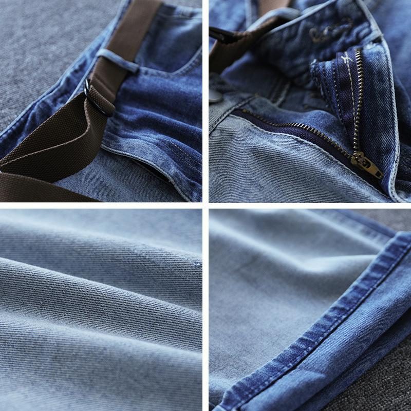 Lässige Herbsthose Aus Unelastischem Baumwoll-denim