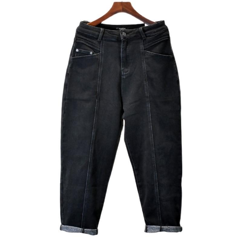 Lässige Lockere Schwarze Stretch-jeans