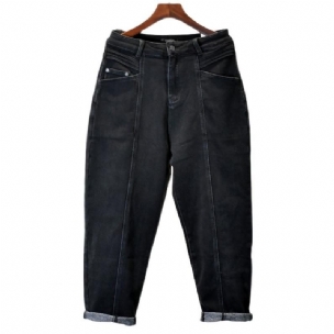 Lässige Lockere Schwarze Stretch-jeans