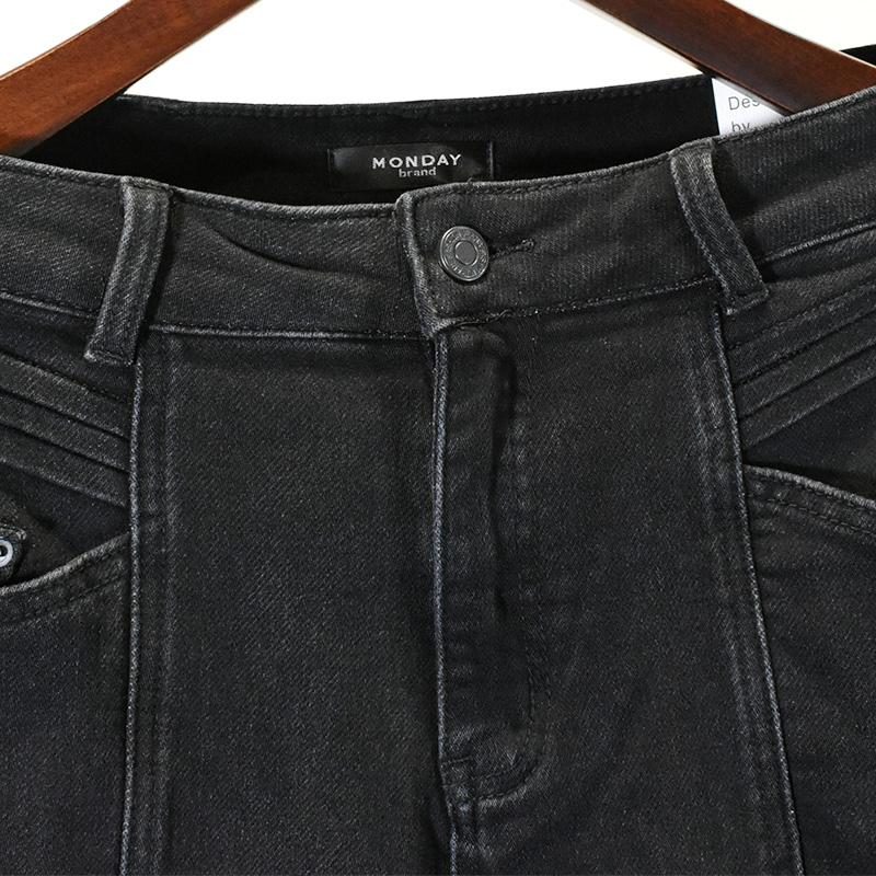 Lässige Lockere Schwarze Stretch-jeans