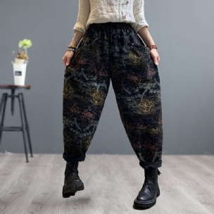 Lose Haremsjeans Mit Retro-print Für Damen