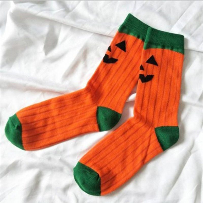 3 Paar Halloween-unisex-socken Aus Weicher Baumwolle