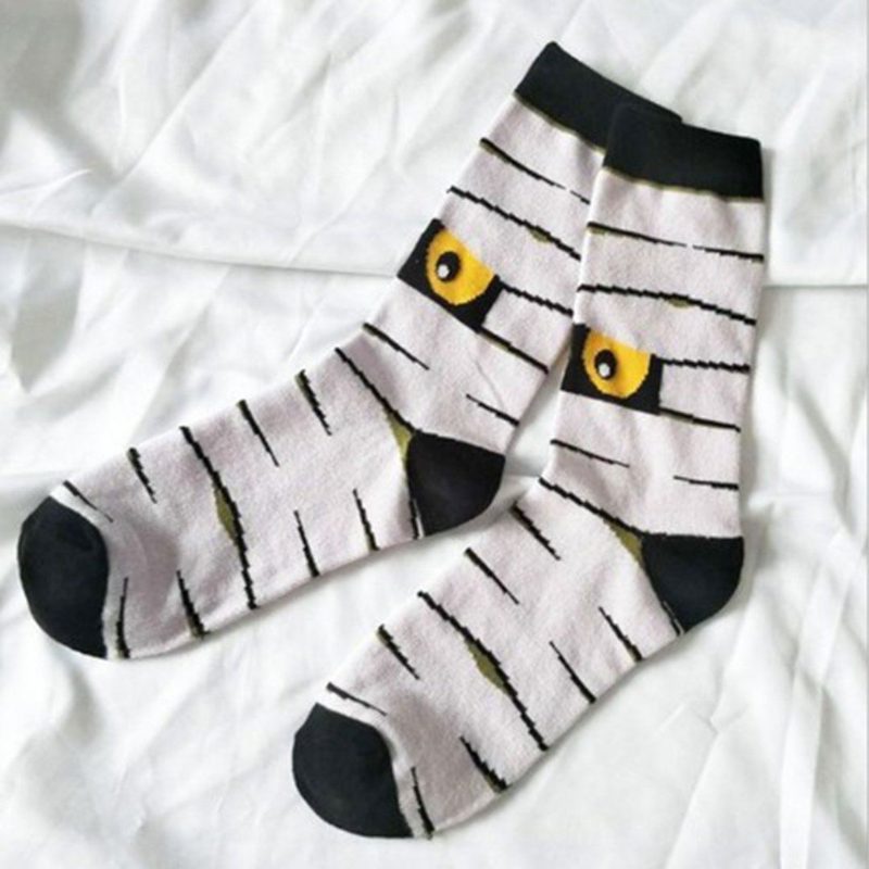 3 Paar Halloween-unisex-socken Aus Weicher Baumwolle