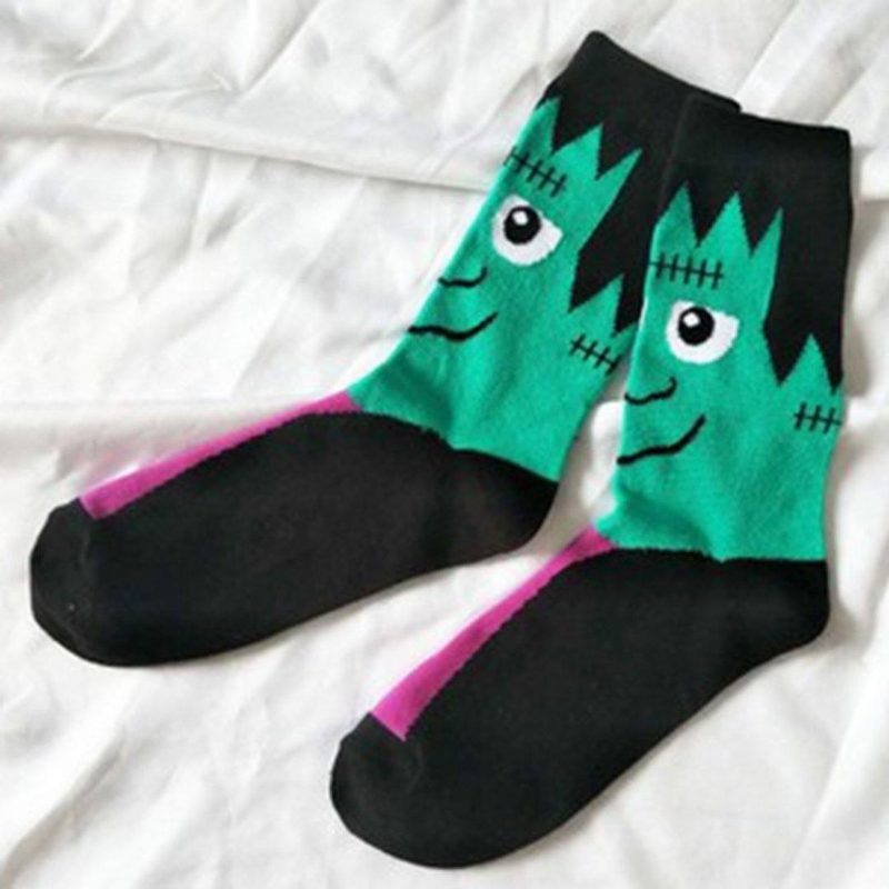 3 Paar Halloween-unisex-socken Aus Weicher Baumwolle