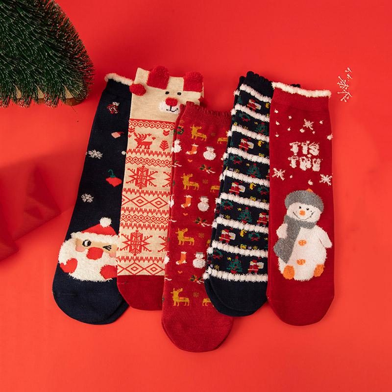 Weihnachtssocken Dicke Baumwollsocken