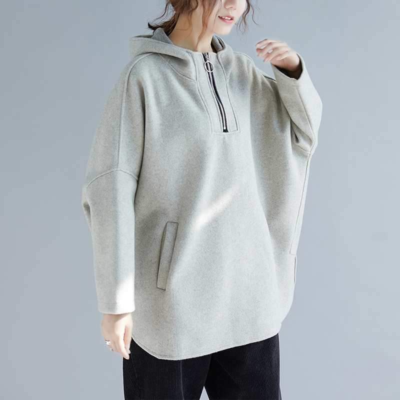 Lässiges Hoodie-sweatshirt Aus Lockerem Baumwollfleece