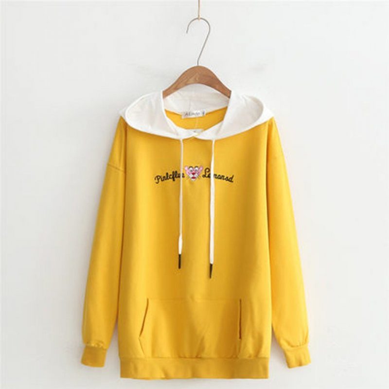 Loser Stickerei-beiläufiger Frauenhoodie