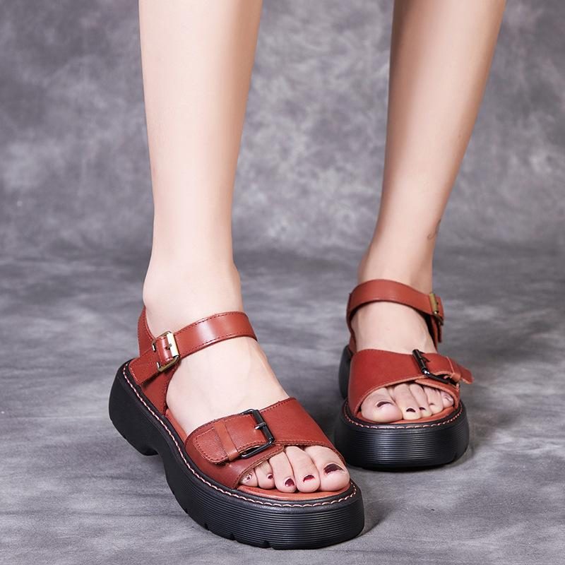 2022 Sommer Retro Handgefertigte Ledersandalen