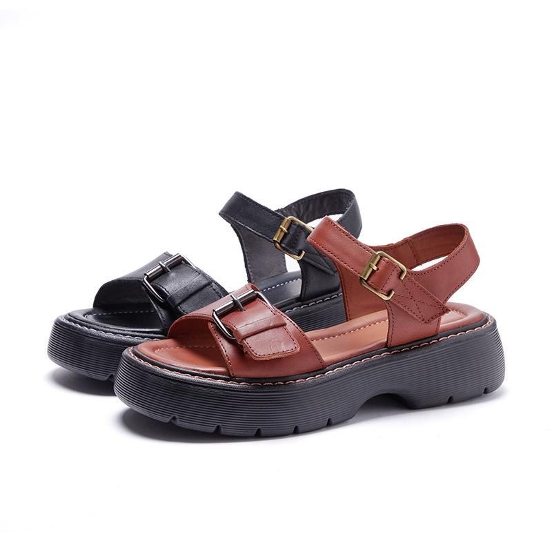 2022 Sommer Retro Handgefertigte Ledersandalen