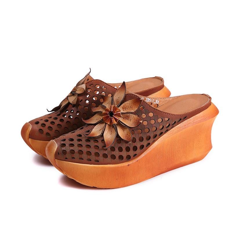 Blumensandalen Für Frauen Im Retro-ethno-stil