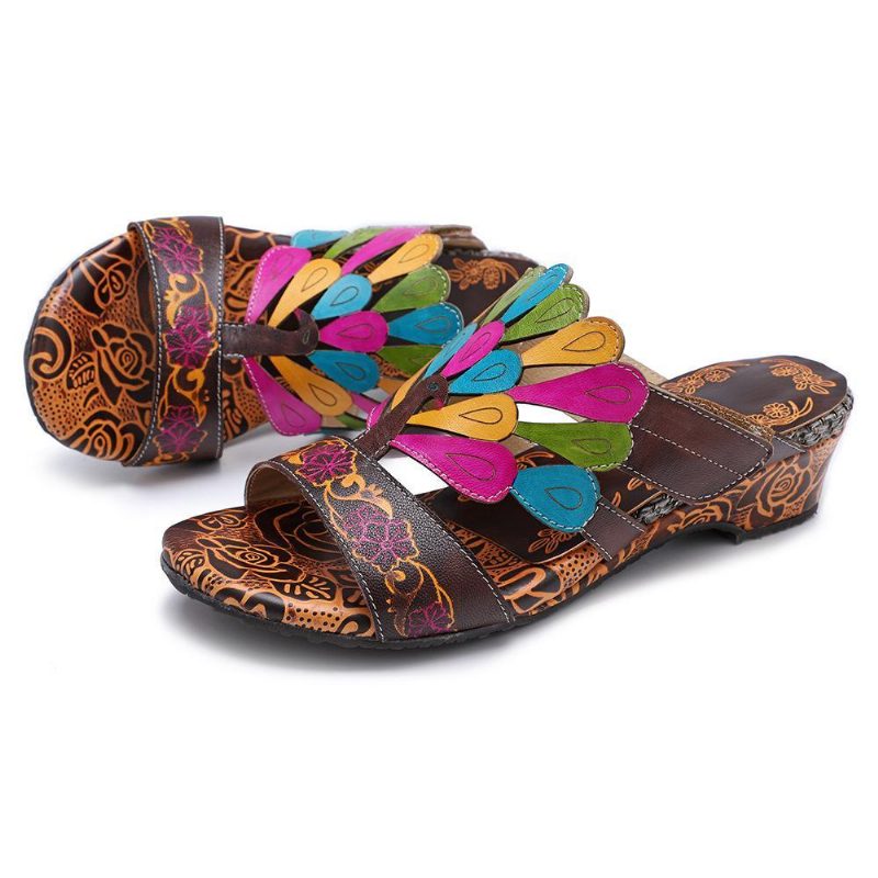 Bohemian Retro Handmade Bequeme Casual Sandalen Hausschuhe 36-42