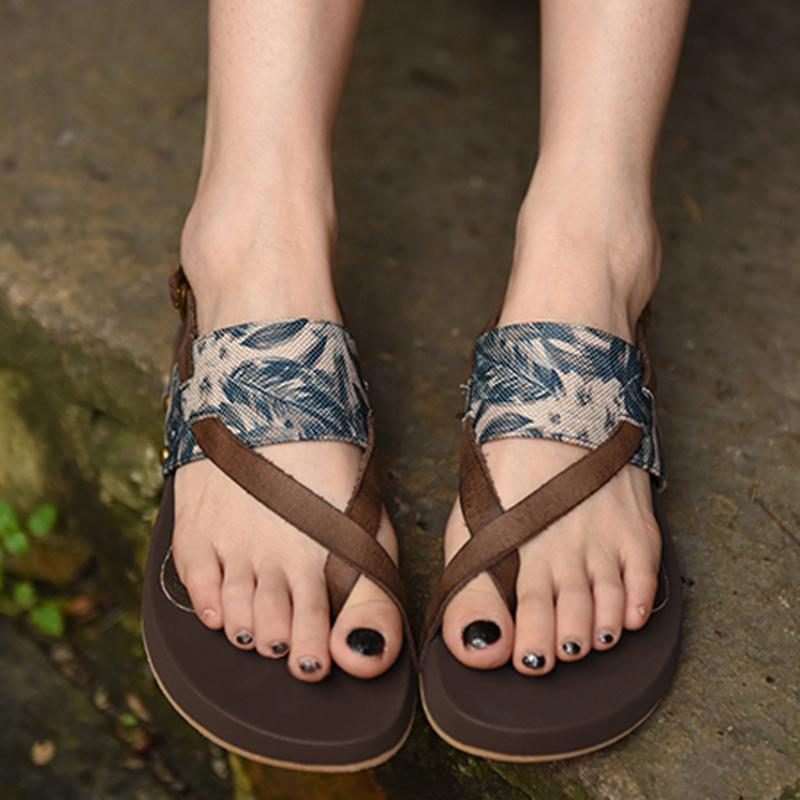 Frauen Rom Retro Casual Sandalen Mit Niedrigem Absatz