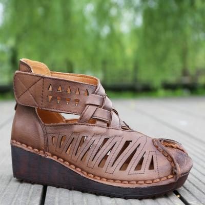 Neue Handgefertigte Sommer-sandalen Für Damen Im Retro-stil