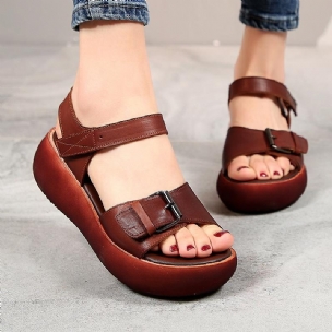 New Fashion Retro First Layer Rindsleder Casual Damen Sandalen