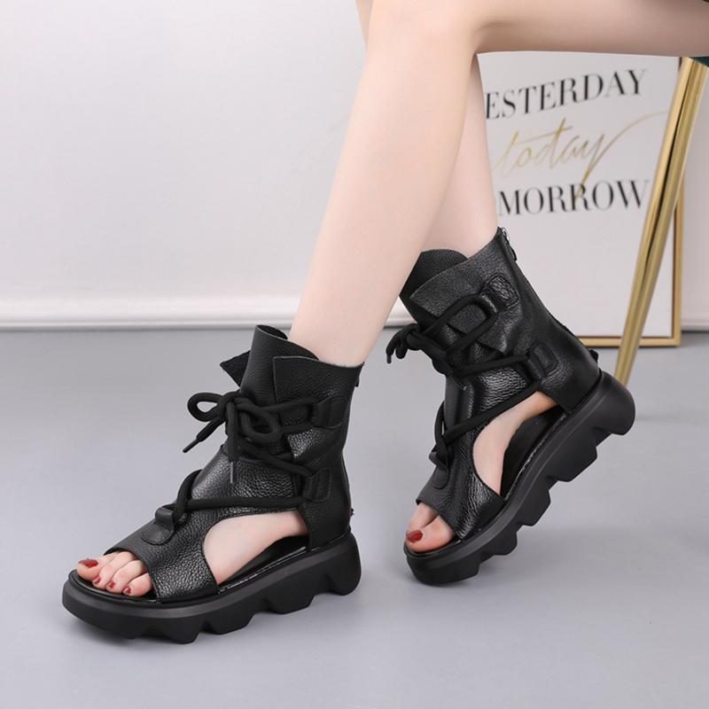 Schnürleder 2022 Neue Retro-sandalen