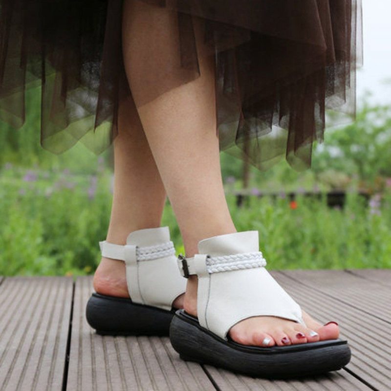 Sommer-clip-toe Rome Plateau-sandalen