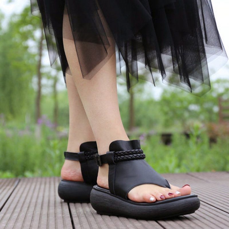 Sommer-clip-toe Rome Plateau-sandalen