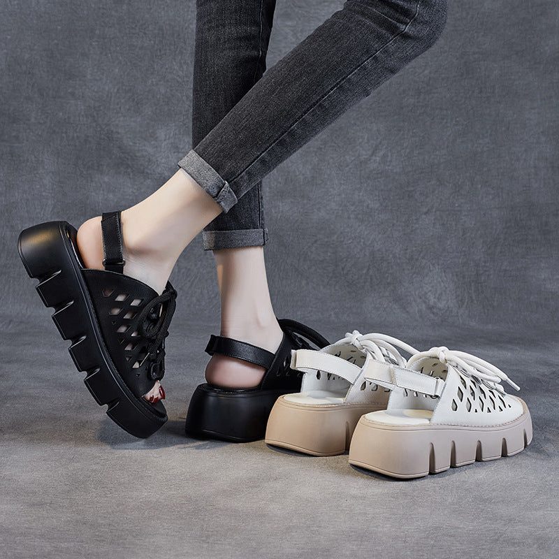 Sommer Retro Casual Leder Handgefertigte Sandalen