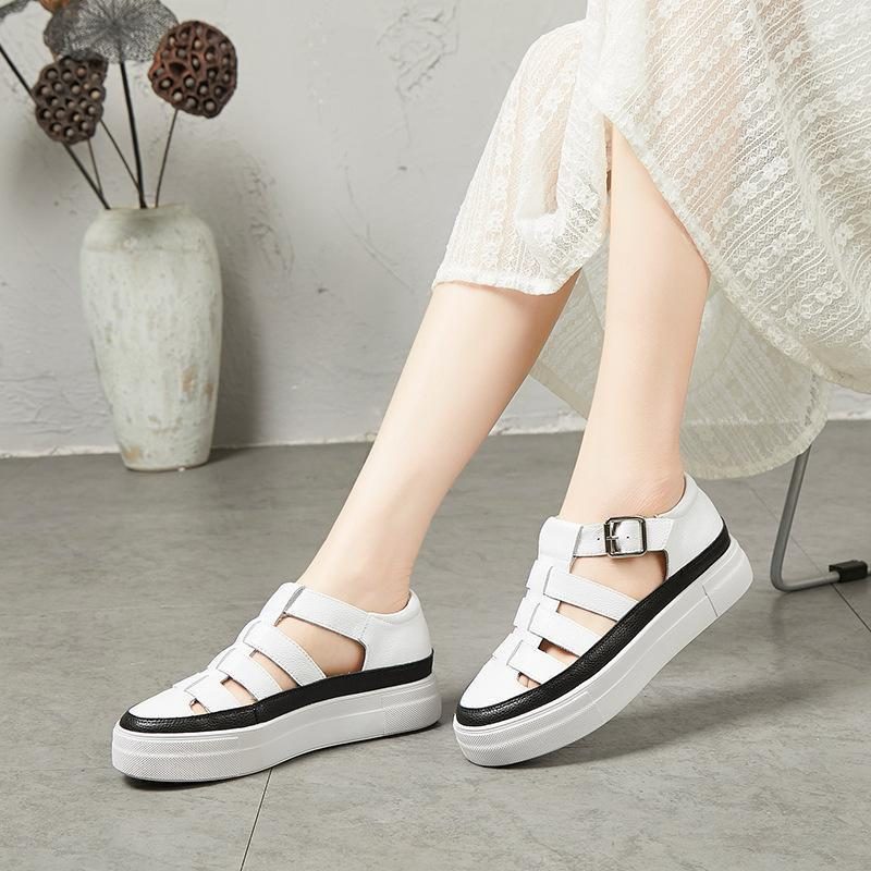 Sommermode Aushöhlen Plattform Sandalen Mit Verstellbarer Schnalle