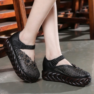 Summer Vintage Hollow Mesh Ledersandalen