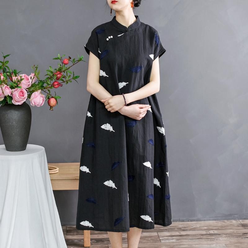 Besticktes Kleid Im Chinesischen Stil Für Damen