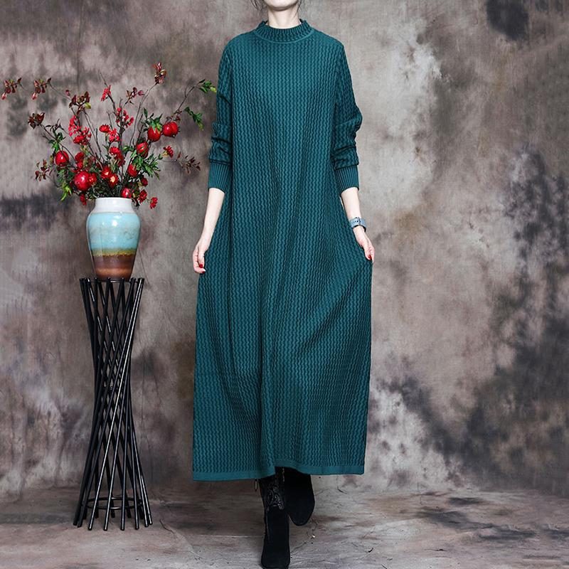 Herbst-winter-basic-strickpulloverkleid