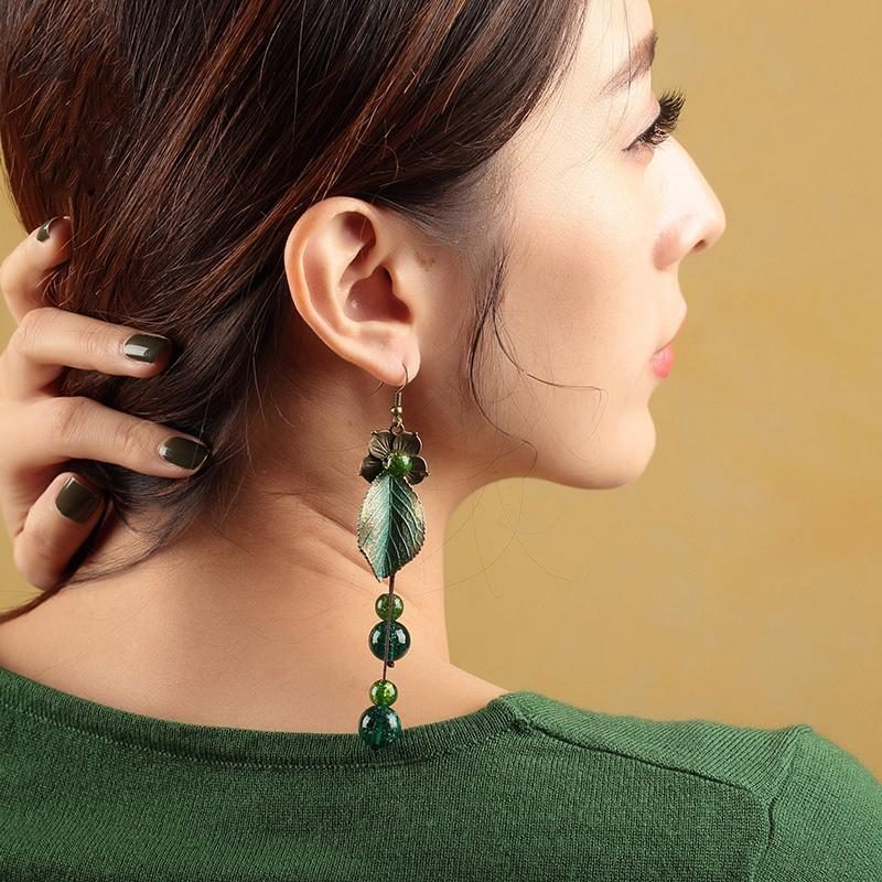 Ethno-stil Blätter Ohrringe Frauen Retro-schmuck