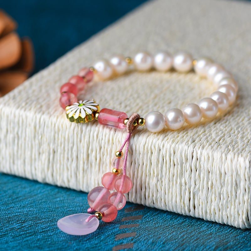 Fashion Retro Pearl Crystal Armband